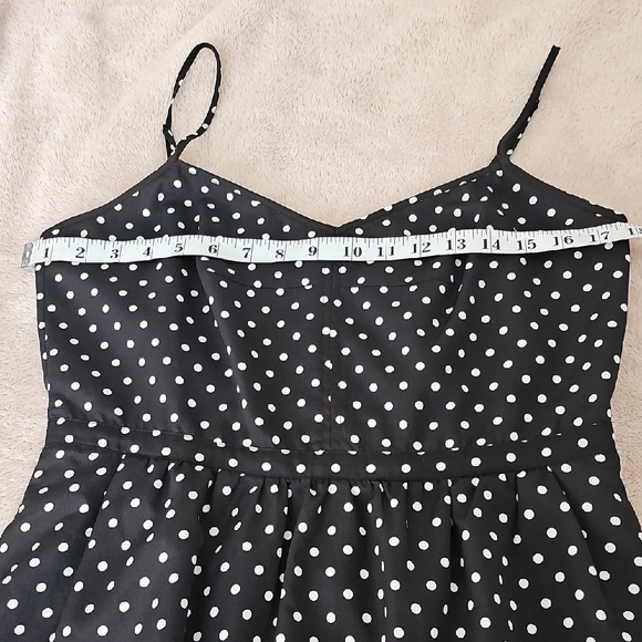 J. Crew Black and White Polka Dot Mini Dress Size 10 - Picture 7 of 9
